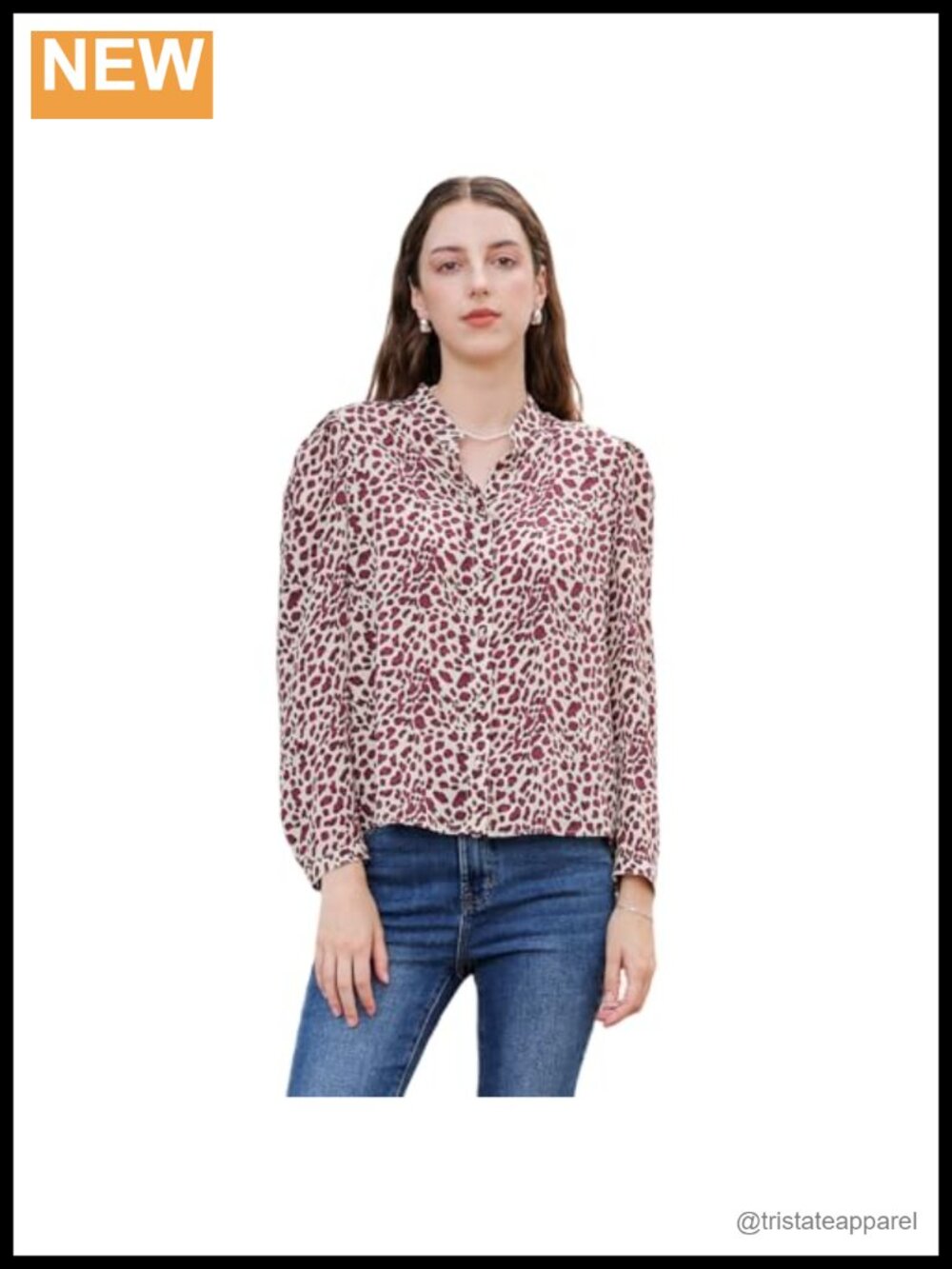 100% Silk Women's Long Sleeve Puff Blouse Button Down Shirt